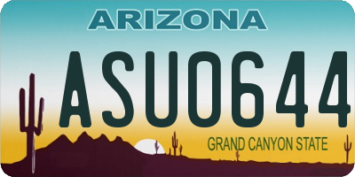 AZ license plate ASU0644