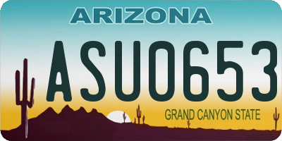 AZ license plate ASU0653