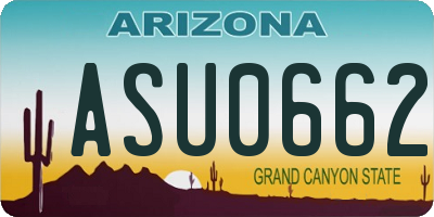 AZ license plate ASU0662