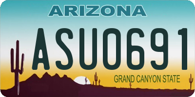AZ license plate ASU0691