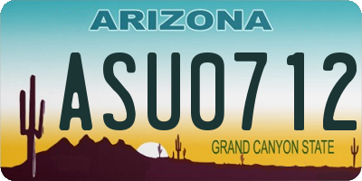 AZ license plate ASU0712