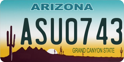 AZ license plate ASU0743