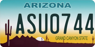 AZ license plate ASU0744