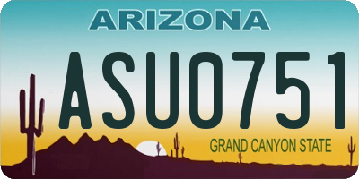 AZ license plate ASU0751