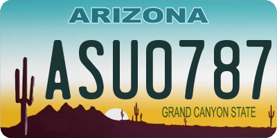 AZ license plate ASU0787