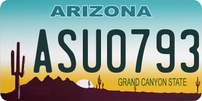 AZ license plate ASU0793
