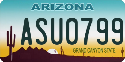 AZ license plate ASU0799