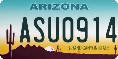 AZ license plate ASU0914