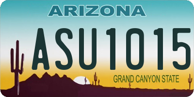 AZ license plate ASU1015
