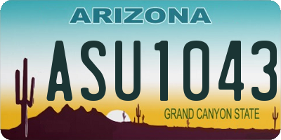 AZ license plate ASU1043