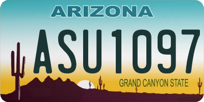 AZ license plate ASU1097