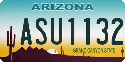 AZ license plate ASU1132