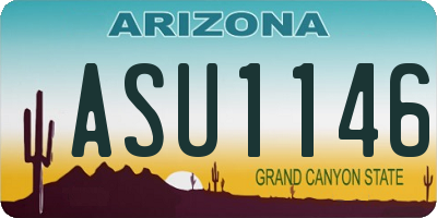 AZ license plate ASU1146