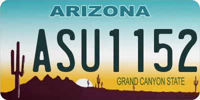 AZ license plate ASU1152