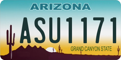 AZ license plate ASU1171