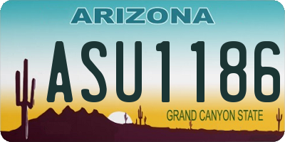 AZ license plate ASU1186