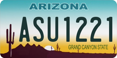 AZ license plate ASU1221