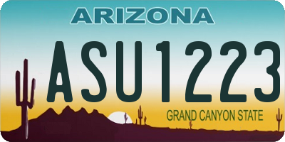 AZ license plate ASU1223