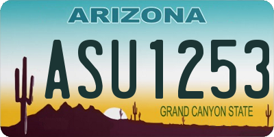 AZ license plate ASU1253