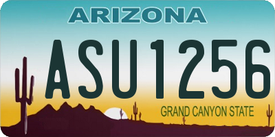 AZ license plate ASU1256