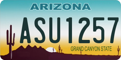 AZ license plate ASU1257