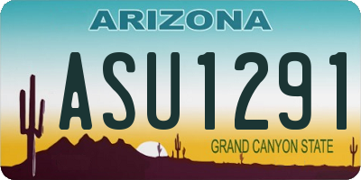 AZ license plate ASU1291