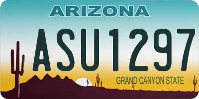 AZ license plate ASU1297