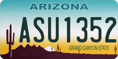 AZ license plate ASU1352
