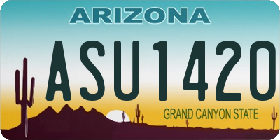 AZ license plate ASU1420