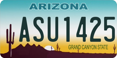 AZ license plate ASU1425