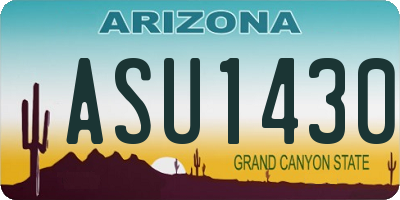 AZ license plate ASU1430