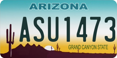 AZ license plate ASU1473