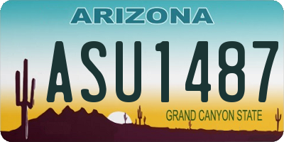 AZ license plate ASU1487