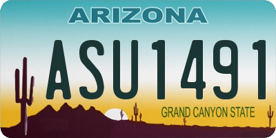 AZ license plate ASU1491