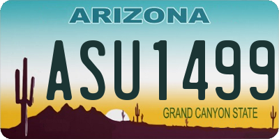 AZ license plate ASU1499