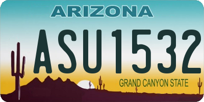 AZ license plate ASU1532