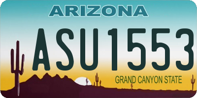AZ license plate ASU1553