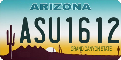 AZ license plate ASU1612