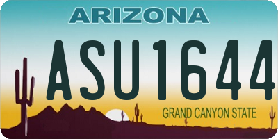 AZ license plate ASU1644