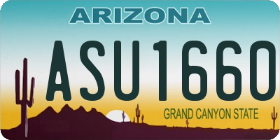AZ license plate ASU1660
