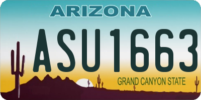 AZ license plate ASU1663