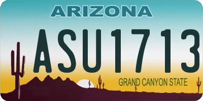 AZ license plate ASU1713