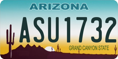 AZ license plate ASU1732