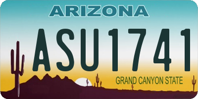 AZ license plate ASU1741