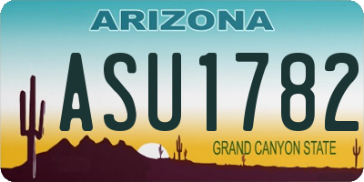AZ license plate ASU1782