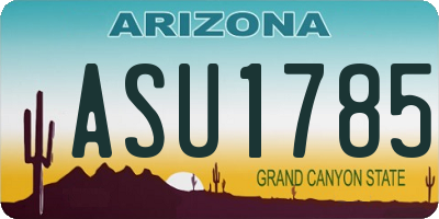 AZ license plate ASU1785
