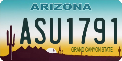 AZ license plate ASU1791