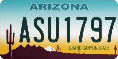 AZ license plate ASU1797