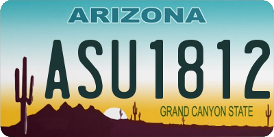 AZ license plate ASU1812
