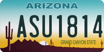 AZ license plate ASU1814